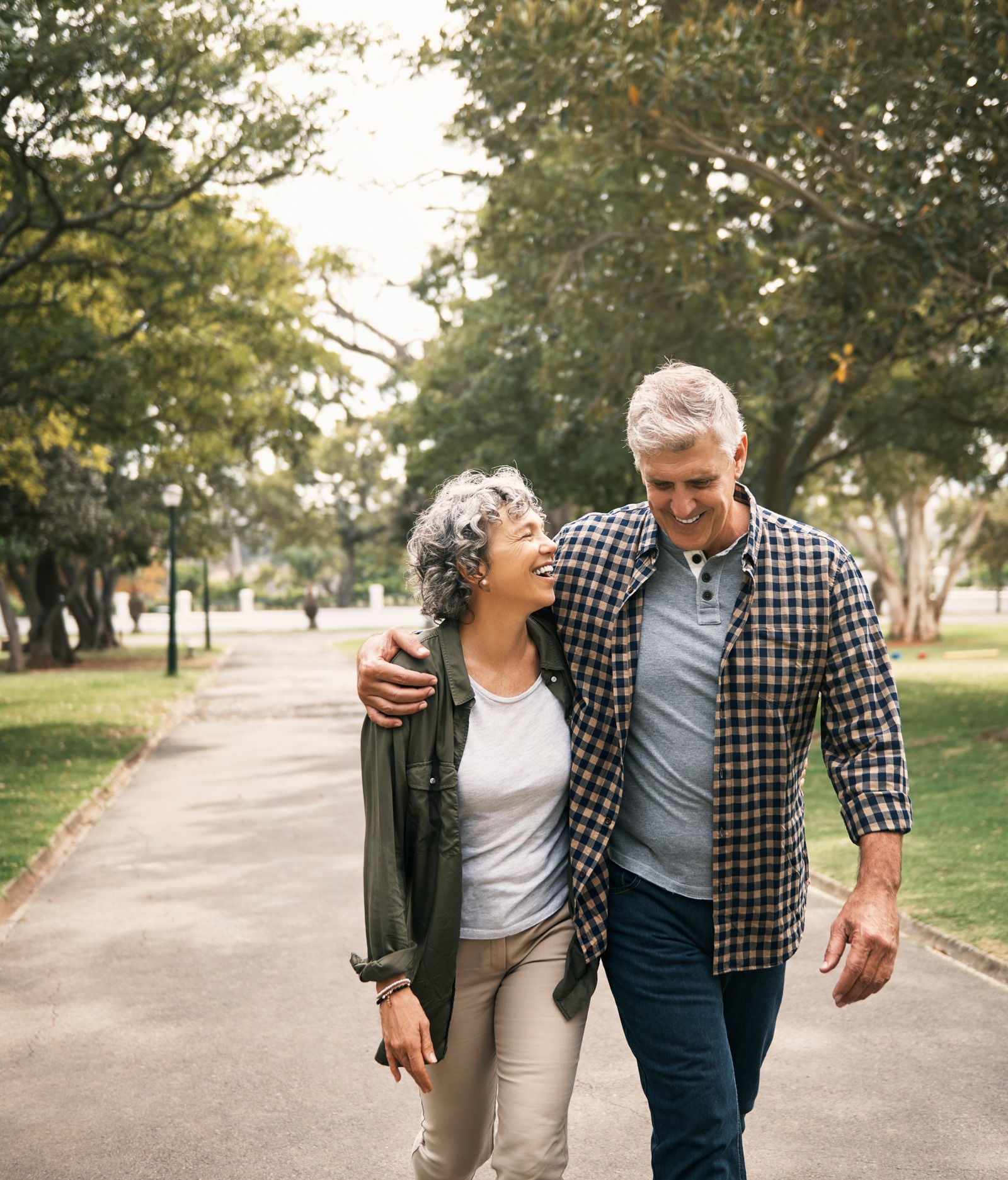 Shot of a happy senior couple going for a walk in the park