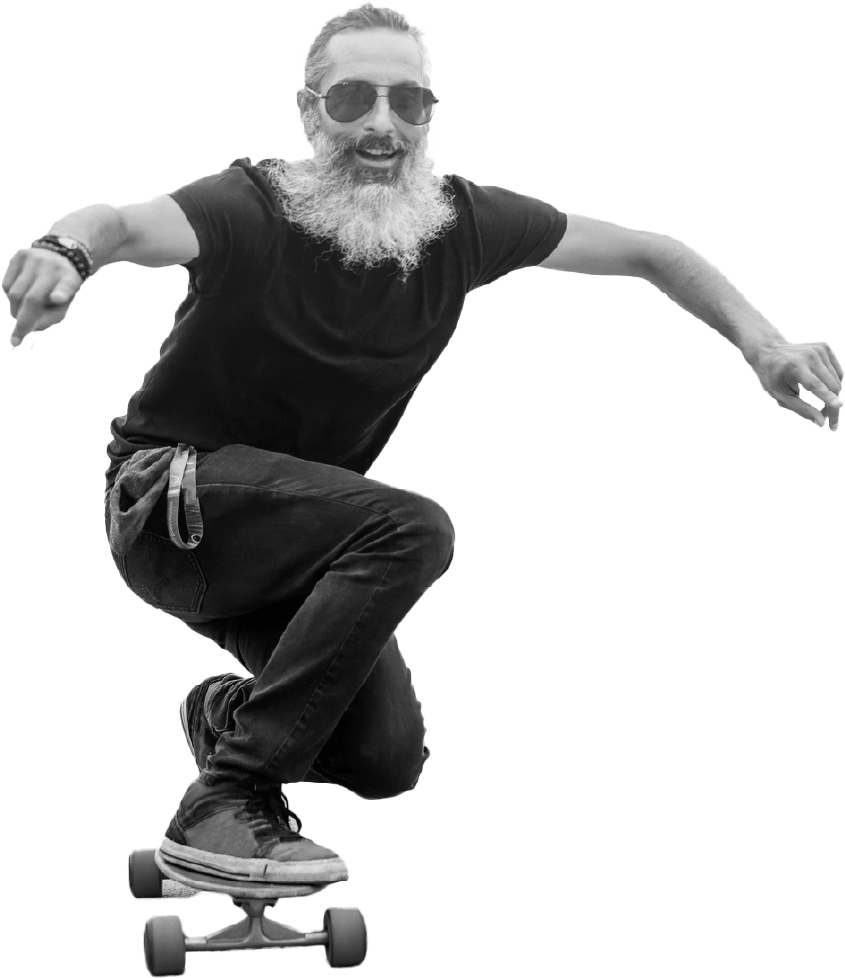 man skateboarding